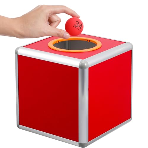 OSALADI Kasten -box Tombola-zubehör Groß Kästen Für Tombola-tickets Container Ball Schlüssel Nummeriert Tombolaboxen Für Tickets Aluminiumlegierung Rot von OSALADI