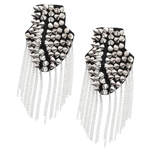 OSALADI Kette Epaulet Schulterklappen Abzeichen mit Quaste Retro Silber Schulterpolster für Militärkostüme und Partys Stilvolle Dekoration für Kleidung OSALADI Kette Epaulet Schulterklappen Abzeichen mit Quaste Retro Silber Schulterpolster für Militärkostüme und Partys Stilvolle Dekoration für Kleidung von OSALADI