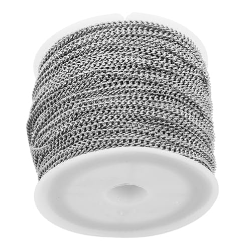 OSALADI Kettenzubehör Schmuck Ungeschweißtes Kettenglied Panzerkette Drehkette Aus Edelstahl Ketten Für Anhänger Kabelkette Perlenkette Kugelkette Aus Edelstahl Silver Rostfreier Stahl OSALADI Kettenzubehör Schmuck Ungeschweißtes Kettenglied Panzerkette Drehkette Aus Edelstahl Ketten Für Anhänger Kabelkette Perlenkette Kugelkette Aus Edelstahl Silver Rostfreier Stahl von OSALADI