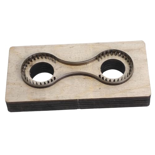 OSALADI Keyring -Messerform Lederschnittschablone selber machen Stanzformen Holz leder schneiden sterben Stanzform für die Lederherstellung hölzerne Stanzform Stahl von OSALADI