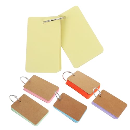 OSALADI Kleine Blanko Karteikarten Farbig Portable Notizkarten mit Leerem Design Vielseitig Nutzbar für Memo Vokabeln Kreative Gestaltung Handlich Platzsparend für Büro Schule Zuhause von OSALADI