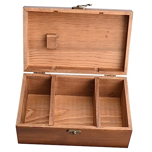 OSALADI Kleine Holz Nähkästchen Tragbare Nadel Aufbewahrungskiste Stabile Holzbox für Nähzubehör und Diy Kompakt Langlebig Multifunktional für Nadeln Knöpfe Perlen Handliche Nähwerkzeug von OSALADI
