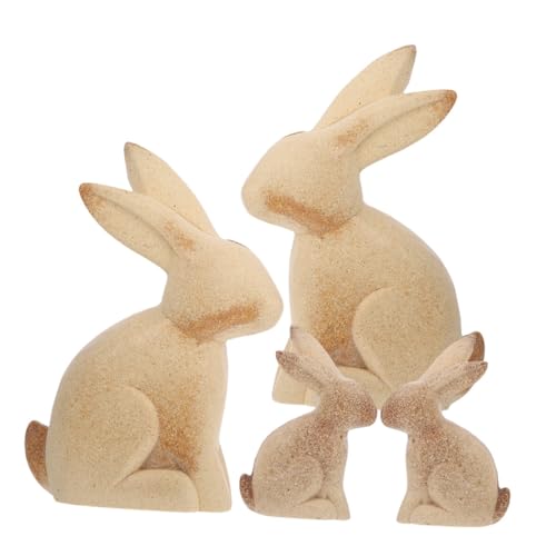 OSALADI Kleiner Selbstgemacht Holzkaninchen 4 Stück Unbehandelte Holzfiguren zum Basteln Tischdekoration Kreative Hasendekoration für Kinder und Erwachsene OSALADI Kleiner Selbstgemacht Holzkaninchen 4 Stück Unbehandelte Holzfiguren zum Basteln Tischdekoration Kreative Hasendekoration für Kinder und Erwachsene von OSALADI
