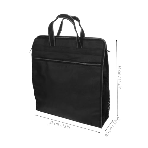 OSALADI Kompakter Dokumenten Organizer Tasche mit Reißverschluss Robuster Business Aktenkoffer mit Ergonomischem Griff Multifunktionale Mappe für Büro und Geschäftsreisen Schwarzer OSALADI Kompakter Dokumenten Organizer Tasche mit Reißverschluss Robuster Business Aktenkoffer mit Ergonomischem Griff Multifunktionale Mappe für Büro und Geschäftsreisen Schwarzer von OSALADI