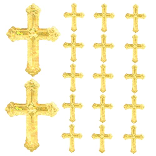 OSALADI Kreuz-konfetti aus Langlebigem Kunststoff Farbintensiv und Vielseitig Einsetzbar für Kommunion Taufe Hochzeit und Geburtstag Festliche Tischdekoration mit Elegantem Farbigem von OSALADI