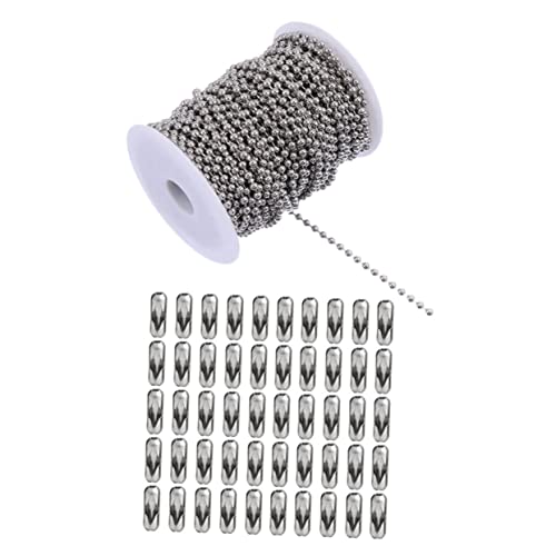 OSALADI Kugelkette mit Verschlüssen Zuschneidbare Perlenkette für Deckenventilator und Lichtschalterverlängerung Vielseitig Einsetzbar für DIY Schmuck und Schlüsselanhänger OSALADI Kugelkette mit Verschlüssen Zuschneidbare Perlenkette für Deckenventilator und Lichtschalterverlängerung Vielseitig Einsetzbar für DIY Schmuck und Schlüsselanhänger von OSALADI