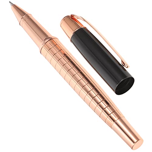 OSALADI Kugelschreiber aus Metall mit Auswechselbarer Mine Tragbarer Signaturstift Roségold für Büro Schule und Anlässe Ergonomisches Design Langlebig Leicht und Platzsparend von OSALADI