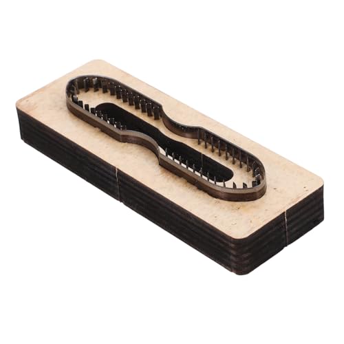 OSALADI Leder sterben Stanzform für Lederhandwerk Stanzformen Holz Lederschnittschablone selber machen leder stanzschablone DIY hölzerne Stanzform Stahl Beige von OSALADI
