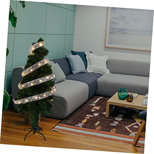 OSALADI Leuchtendes Weihnachtsbaum Dekoband mit Warmweißer LED Lichterkette Batteriebetrieben Leicht Vielseitig für Weihnachtsdeko Party Hochzeit und Fensterdeko OSALADI Leuchtendes Weihnachtsbaum Dekoband mit Warmweißer LED Lichterkette Batteriebetrieben Leicht Vielseitig für Weihnachtsdeko Party Hochzeit und Fensterdeko von OSALADI