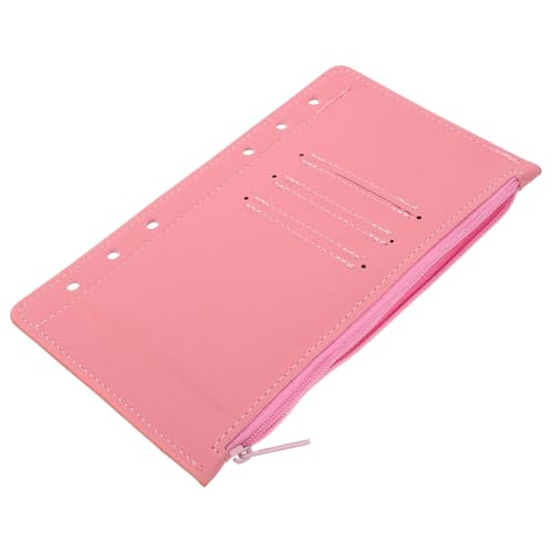 OSALADI Loseblatt Nachfülllöcher Ordnertaschen Schultaschen Schreibwaren Ordnertaschen Organizer Geldumschläge Ordner Dokumentenablagetaschen Ordner Loseblatttaschen Pu Pink von OSALADI