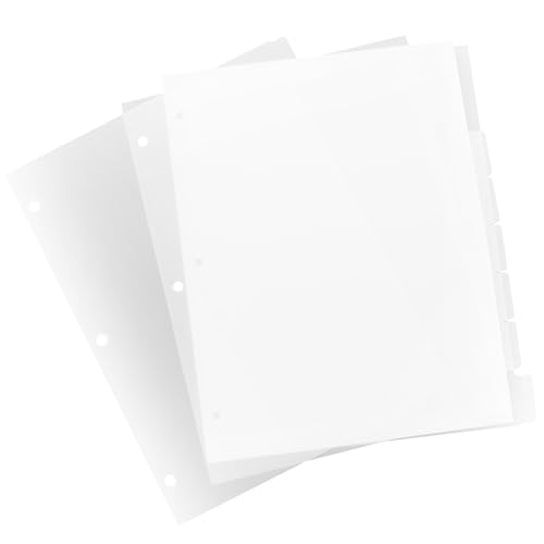 OSALADI Loseblatt register Transparente und Matte Trennblätter für Schnellhefter Langlebige Ordnertrenner Leichtes Praktisches Nachfüllset für Lose Notizbuchblätter für Schule und Büro OSALADI Loseblatt register Transparente und Matte Trennblätter für Schnellhefter Langlebige Ordnertrenner Leichtes Praktisches Nachfüllset für Lose Notizbuchblätter für Schule und Büro von OSALADI