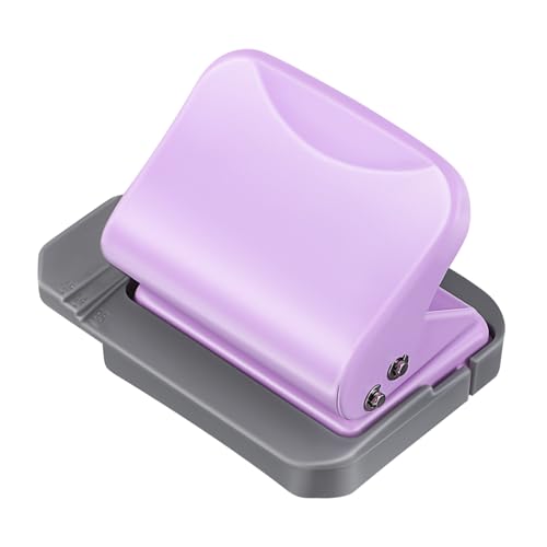 OSALADI Loseblattbuch Locher aus Papier Puncher Tragbarer Papierlocher Ringbuchlocher Locher für lose Blätter Handlocher Mini-Locher Papier stanzt Locher mit Spiralbindung Plastik Violett von OSALADI