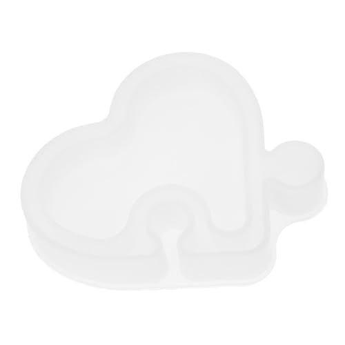 OSALADI Love Storage Box Form Snack Gießform Schlüssel Schmuckschalenform dekorative Epoxidform dekoratives Bonbontablett Schalengussform Schalenform aus Silikon Kieselgel Weiß von OSALADI