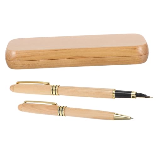 OSALADI Luxus-füllfederhalter mit Feiner Feder und Ergonomischem Griff aus Ahornholz Inklusive Gravur-holzbox Geschmeidiges Schreiben für Unterschriften Kalligraphie und Sowie Schulbedarf von OSALADI
