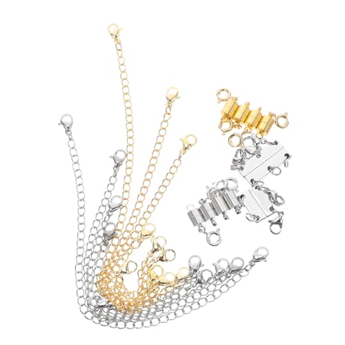 OSALADI Magnetischer Schmuckverschluss Edelstahl DIY Kettenverschluss für Halsketten Armbänder Fußkettchen Schnelle Einfache Montage von OSALADI
