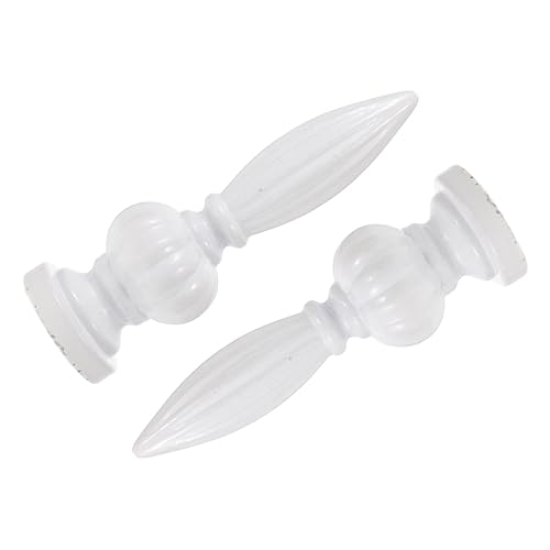OSALADI Metallständer Lamp Parts 2Pcs Lampen Schatten Finial Dekoration Nussschraube Kappe für Kronleuchter Tischstahl Lampe DIY Lighting Accessoires Wei? Lamp Finials Rahmen Stehen von OSALADI