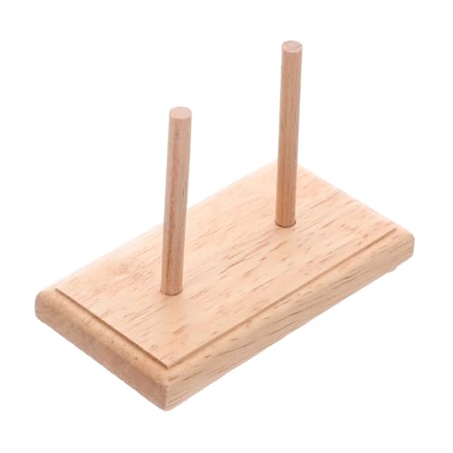 OSALADI Mini Holz-spulenhalter für Stickgarn und Bänder Organizer aus Pinienholz Platzsparender Garnhalter für Stickerei Quilten und Bastelarbeiten rutschfeste Aufbewahrung von OSALADI