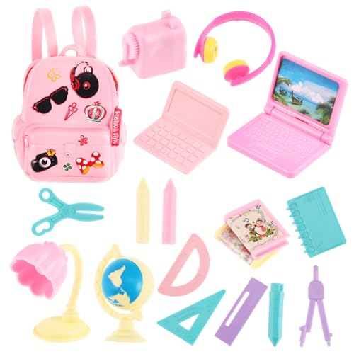 OSALADI Miniatur Puppenhaus Zubehör Teiliges PVC Mini Rucksack Schulbedarf für Mädchen Realistische Dollhouse Accessoires Langlebig und Vielseitig für DIY Zufällige Farbe Zufällige Farbe von OSALADI