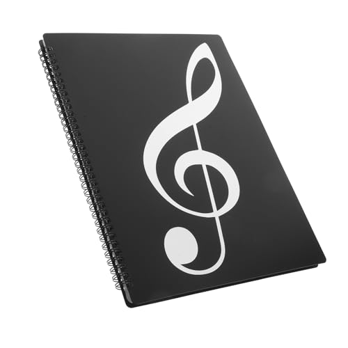 OSALADI Musikordner Veranstalter Papierordner im A4-Format verbindlicher Notenordner a4-Dateiordner Aktenordner Musikdateiordner Dokumentinhaber Bürobedarf Aluminiumlegierung Schwarz von OSALADI