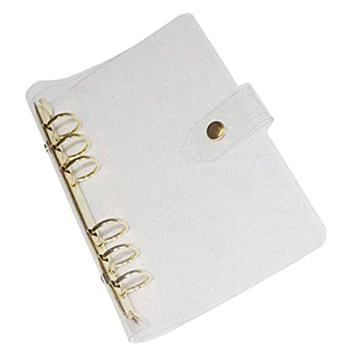 OSALADI Nachfüllbarer Binder mit PVC Schutz Goldglitternde Abdeckung Stabiler Ringordner für Schule Kreative Notizen Leicht und Rutschfest für Reisen von OSALADI