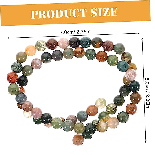 OSALADI Natürliche Indische Achatperlen Rund Lose Schmuckperlen für DIY Armband Halskette Chakra Bastelbedarf Halbedelstein Perlen für Handarbeiten OSALADI Natürliche Indische Achatperlen Rund Lose Schmuckperlen für DIY Armband Halskette Chakra Bastelbedarf Halbedelstein Perlen für Handarbeiten von OSALADI