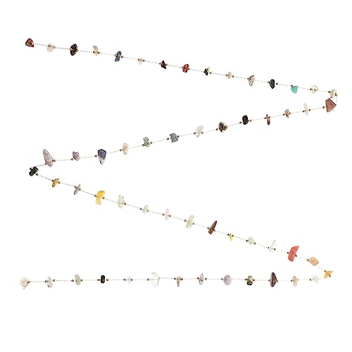 OSALADI Natürliche Kristallsteinperlen Kette Edelstahl Farbhaltig DIY Schmuck Zubehör für Armbänder Halsketten Unisex Schmuckherstellung OSALADI Natürliche Kristallsteinperlen Kette Edelstahl Farbhaltig DIY Schmuck Zubehör für Armbänder Halsketten Unisex Schmuckherstellung von OSALADI