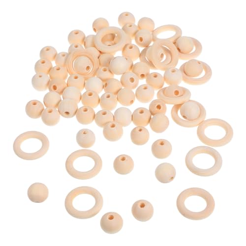 OSALADI Naturbeliebtes Holzperlen Set mit Holzringen Makramee Bastelset aus Naturbelassenen Holzperlen und Mini Holzringen für DIY Schmuck Kränze Armbänder und Dekorationen OSALADI Naturbeliebtes Holzperlen Set mit Holzringen Makramee Bastelset aus Naturbelassenen Holzperlen und Mini Holzringen für DIY Schmuck Kränze Armbänder und Dekorationen von OSALADI