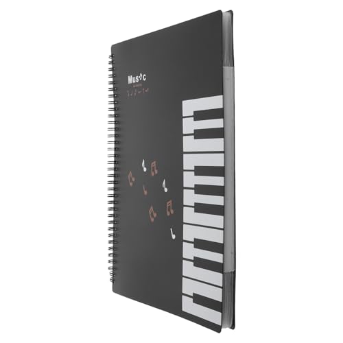 OSALADI Notenmappe aus Material mit Doppelseitiger Schutz für Klavier und Gitarrennoten für Musiker zur Einfachen Notiznahme und Langanhaltenden Nutzung von OSALADI