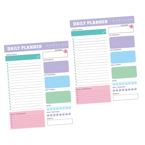 OSALADI Notizblöcke Praktischer Planer Täglicher Memo Pad Abreißbarer Zeitmanagement Notizblock für Planung und Organisation von OSALADI