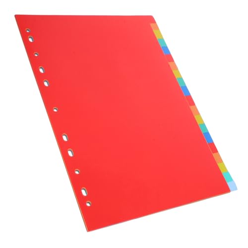 OSALADI Notizbuch Register Teilig Farbige Trennstreifen mit Gelochten Blättern für Ringordner Beschreibbare Indexseiten für Schule Büro und Organisation OSALADI Notizbuch Register Teilig Farbige Trennstreifen mit Gelochten Blättern für Ringordner Beschreibbare Indexseiten für Schule Büro und Organisation von OSALADI