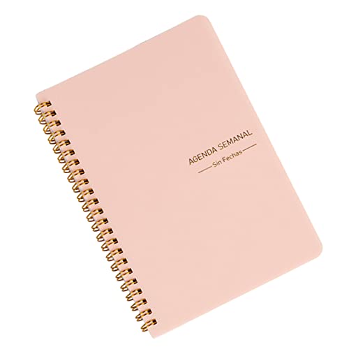 OSALADI Notizbuch Spiralnotizbuch für Studenten Dekoratives Planungsheft Tragbarer Schreibblock für Büro und Schule Notizbuch Rosa für Notizen und Diy Projekte von OSALADI