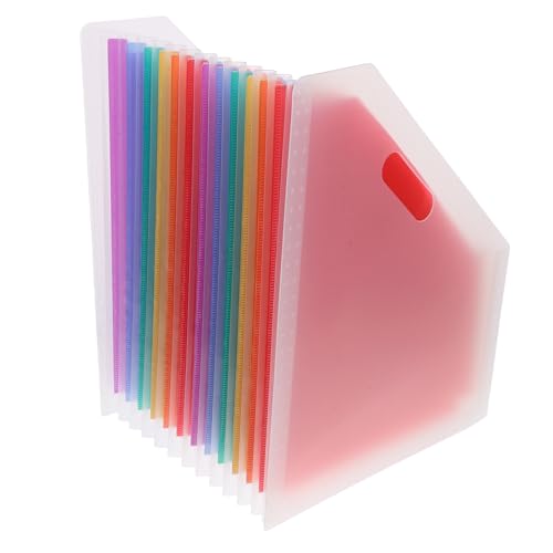 OSALADI Ordner Organpaket farbig Office-Datei-Organizer Akkordeon-Ordner-Organizer Büro aufbewahrungssystem platzsparend Akkordeon-Datei-Organizer vertikal vertikale Dokumentenmappen Weiß von OSALADI