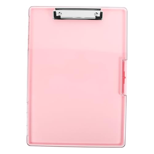 OSALADI Ordnerbrett Klemmbretter Planke falten Datei faltbar Süßes Klemmbrett mit Stauraum Speicherklemme Clipboard Hochleistungsklemme Schreiben von Zwischenablage Büro-Klemmbrett pp Rosa von OSALADI