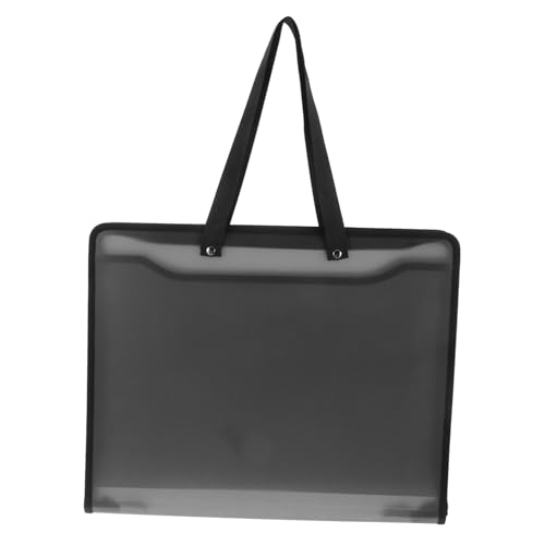 OSALADI Organizer zur Aufbewahrung von Scrapbook-Papier Kunst-Portfolio-Tasche Ordnersichere Taschen Tasche für Akte Aufbewahrung für Kunstorganisatoren Plastik Black von OSALADI
