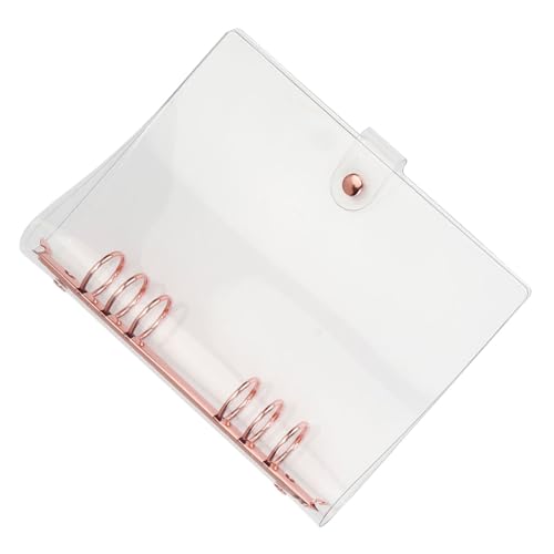 OSALADI PVC Ringbuch Hülle Transparent Kreativer Ordner Schutzhülle Leicht Tragbar Notizbuch Cover Roségold OSALADI PVC Ringbuch Hülle Transparent Kreativer Ordner Schutzhülle Leicht Tragbar Notizbuch Cover Roségold von OSALADI