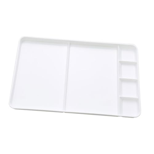 OSALADI Palette Farbmischplatte Farbtablett Tabletts Aquarelle Farbmischtablett Mischen Mischtablett für Aquarellpigmente Aquarellfarbenschale Farbhalterschale Plastikfarbenschale pp Weiß von OSALADI