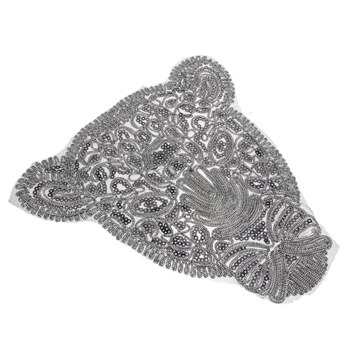OSALADI Patch Aufnähen Jeansflicken Aufnähen Aufnäher Für Jeans Kleidung Bestickt Patches Aufnähen Leopardenkopf-aufnäher Stickerei Flecken Für Geformt Cool Stickaufnäher Aufnähen Stoff von OSALADI