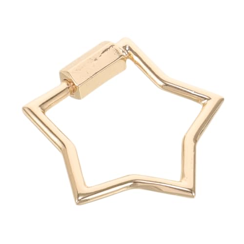 OSALADI Pentagramm-Anhänger Verbinder abschließbar sperren Halskette Karabiner Gliederschnalle Schmuck Verbindungsverschluss Schmuck Schraubverschluss Zinklegierung Golden von OSALADI