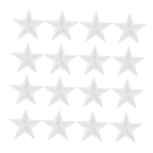 OSALADI Pentagramm Aufnäher Bestickte Patches Für Rucksack Kleidung Western Aufbügler Hut Aufnäher Sterne Zum Aufbügeln Stern Aufnäher Aufnäher Zum Aufnähen Weißes Polyester 24 von OSALADI