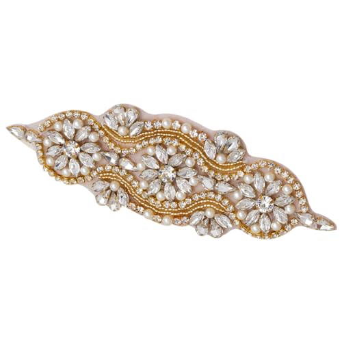 OSALADI Perlenapplikation Perlen-strass-applikation Brautgürtel Patches Strass-brautgürtel-patches Klebstoff Patch Kleid Strass Applikation Strasssteine Golden OSALADI Perlenapplikation Perlen-strass-applikation Brautgürtel Patches Strass-brautgürtel-patches Klebstoff Patch Kleid Strass Applikation Strasssteine Golden von OSALADI