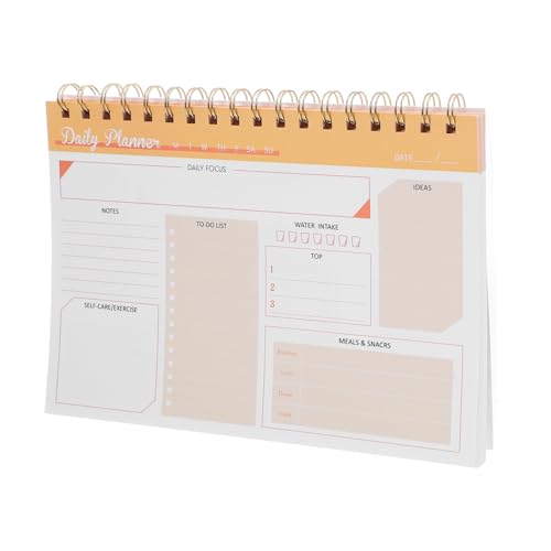 OSALADI Planer Tägliche Agenda Tag Veranstalter kombiniert Schule Planungsbuch Spiralplanblock Notizblock für zu Hause Zeitplan-Notizblock effizientes Planpad Eisen Orange OSALADI Planer Tägliche Agenda Tag Veranstalter kombiniert Schule Planungsbuch Spiralplanblock Notizblock für zu Hause Zeitplan-Notizblock effizientes Planpad Eisen Orange von OSALADI