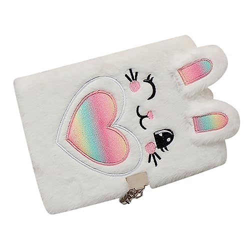 OSALADI Plüsch Notizbuch mit Schloss Cartoon Notepad für Lockable Diary für Kreative Planung und Tagebuchschreiben Handliches und Leichtes Design für Teens von OSALADI