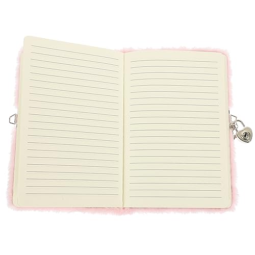 OSALADI Plüsch Notizbuch mit Schloss Niedlicher Dekorativer Tagebuch Organizer für Geeignet für Schule Büro und Zuhause Fördert Gute Gewohnheiten und Persönliche Planung von OSALADI