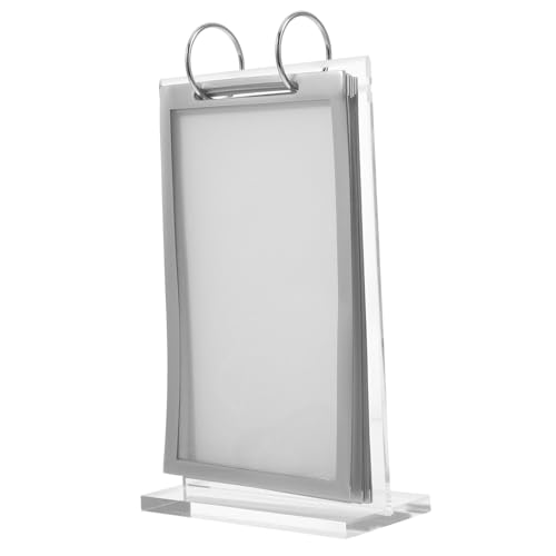 OSALADI Präsentationsständer aus Acryl Anzeige Stand Staffelei Speisekarte Flip-Display-Menüständer Menüetikettenständer Klarer Papierhalter aus Acryl Menü-Display-Rack Transparent von OSALADI