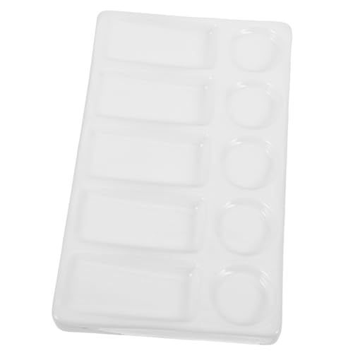 OSALADI Rechteckige Kunststoff Aquarell Palette Auslaufsicher für Malerei für Künstler Leicht zu Reinigen und Reinem Weiß OSALADI Rechteckige Kunststoff Aquarell Palette Auslaufsicher für Malerei für Künstler Leicht zu Reinigen und Reinem Weiß von OSALADI