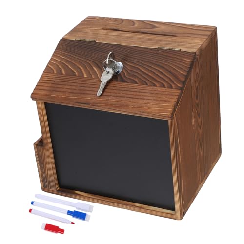 OSALADI Retro Briefkasten Aus Holz Spendenboxen Für Geld Wand Vorschlagsboxen Wahlurnen Aus Holz Wahlurnen Für Tombolas Wandbriefkasten Wahlurnen Vorschlagsboxen OSALADI Retro Briefkasten Aus Holz Spendenboxen Für Geld Wand Vorschlagsboxen Wahlurnen Aus Holz Wahlurnen Für Tombolas Wandbriefkasten Wahlurnen Vorschlagsboxen von OSALADI