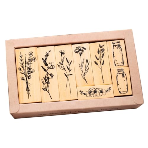 OSALADI Retro Holzstempel Pflanzenmotive Langlebig und Handlich Zarte Blumenmuster für DIY Scrapbooking Tagebücher Karten Geeignet für Kreative Bastelprojekte und Personalisierte OSALADI Retro Holzstempel Pflanzenmotive Langlebig und Handlich Zarte Blumenmuster für DIY Scrapbooking Tagebücher Karten Geeignet für Kreative Bastelprojekte und Personalisierte von OSALADI