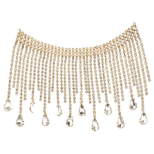 OSALADI Rhinestone Quaste Kette Lange Strass für DIY Kleidung Bastelprojekte und Dekoration Langlebig und Vielseitig für Handarbeiten und Accessoires von OSALADI