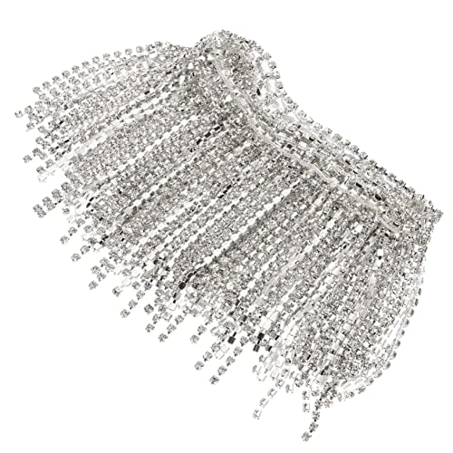 OSALADI Rhinestone Quasten Kette für Diy Kleidung Lange Strass Dekoration Vielseitige Quasten Trim für Mode Accessoires und Kreative Handwerksprojekte von OSALADI