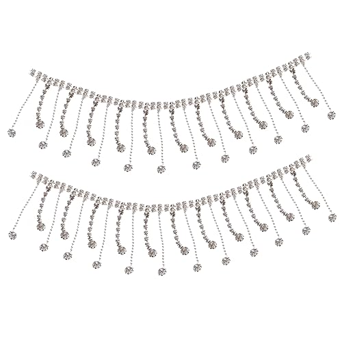 OSALADI Rhinestone Quasten Kette für Jeans Diy Dekoration Strass Gürtel für Hochzeitskleider Vielseitige Bastelzubehör Yards Glitzernde für Kleidung und Accessoires von OSALADI